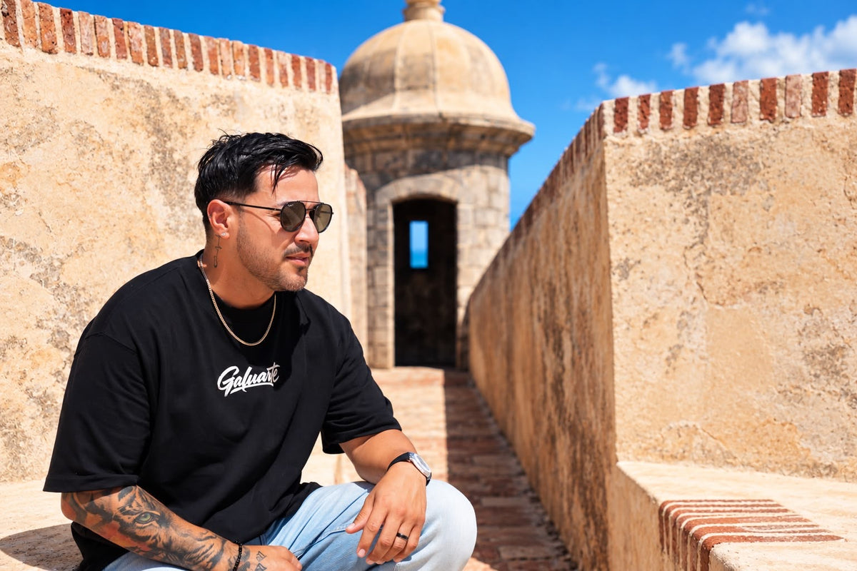 Galuarte x Michael Flores x Nelson Madera — Puerto Rico “Con Olor y Sin Filtro” Tee - Oversized