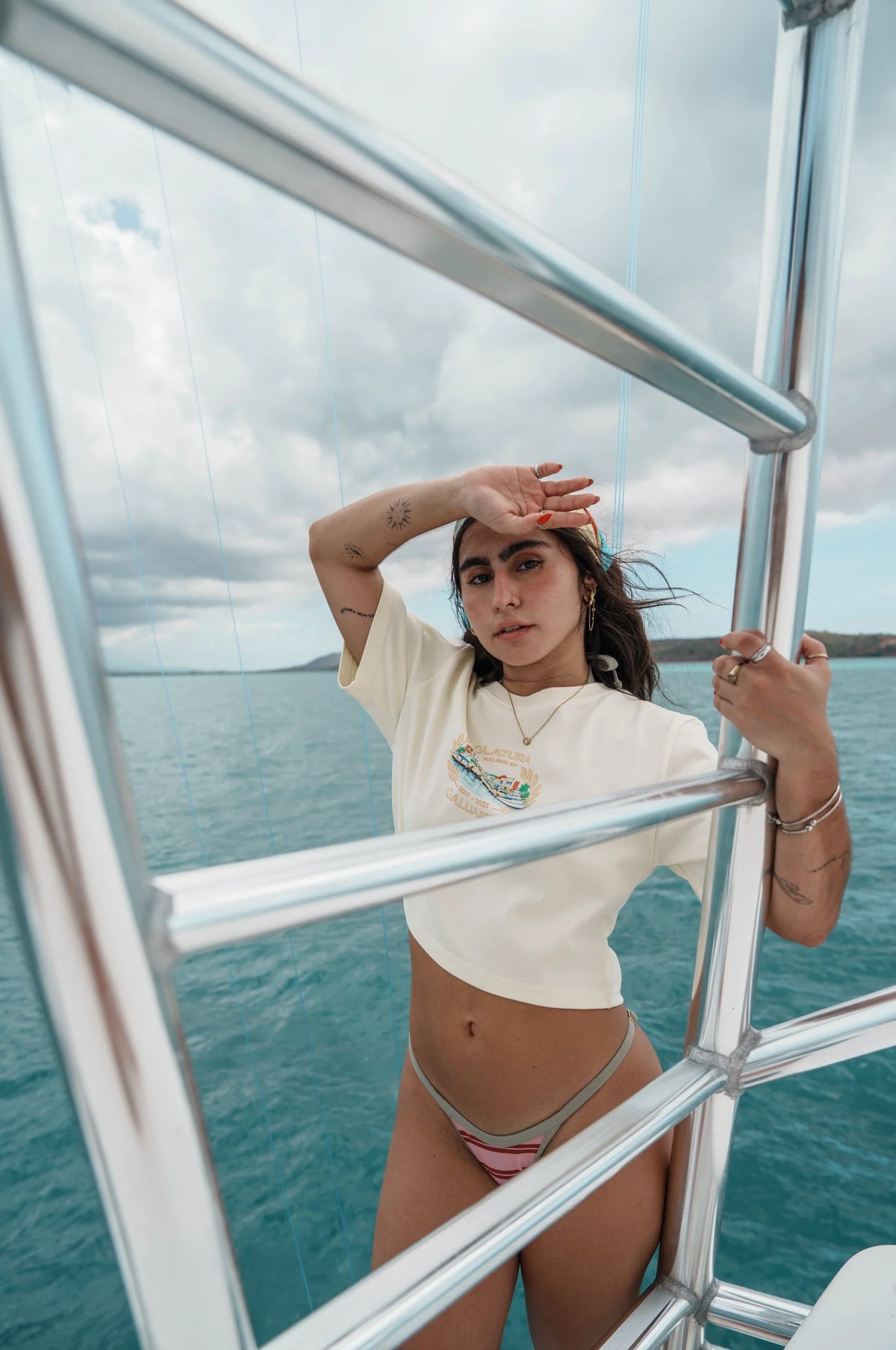 Boquerón Bay Sand Beige Women Crop Top