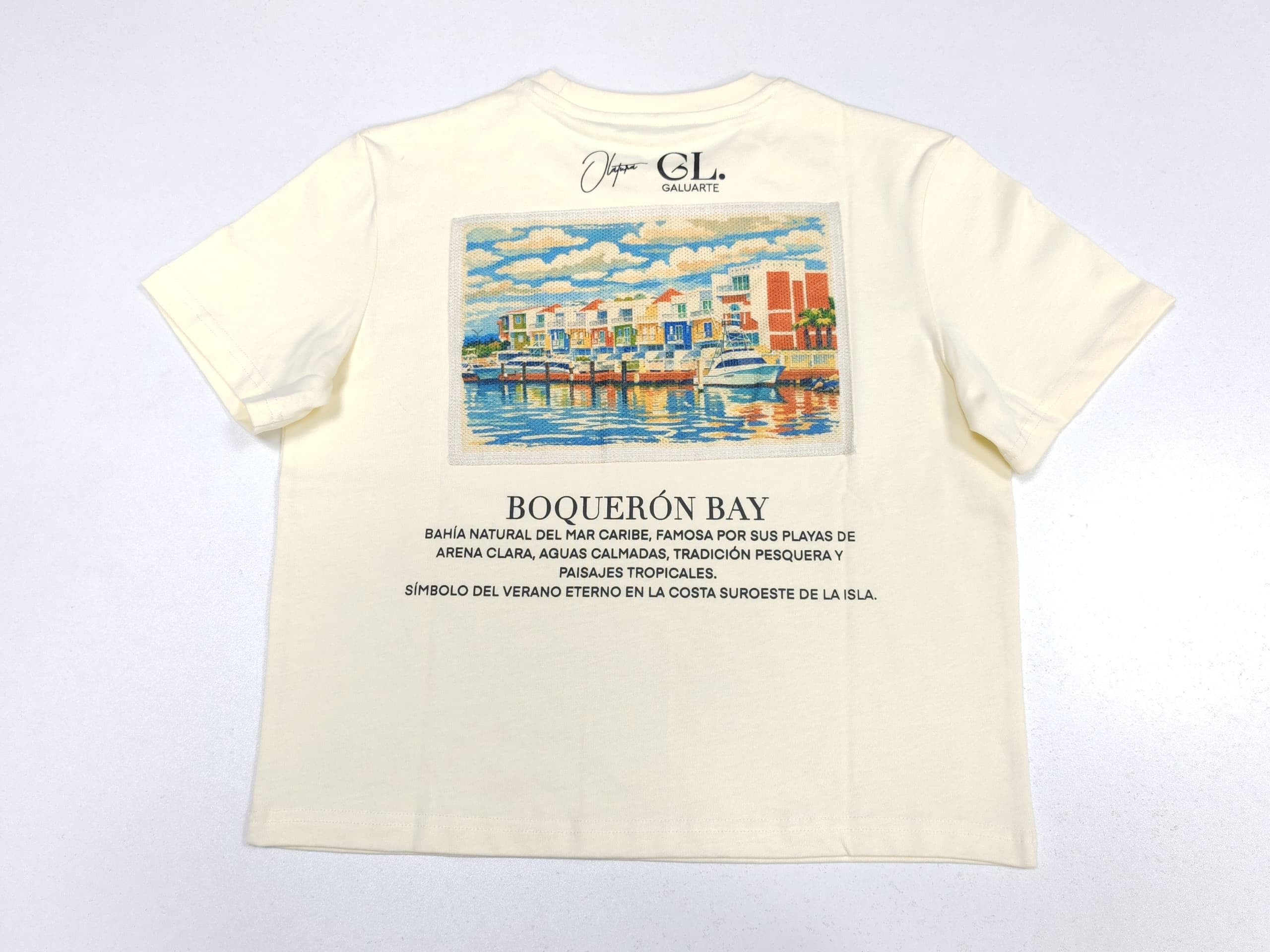 Boquerón Bay Sand Beige T-shirt — Galuarte Puerto Rico streetwear