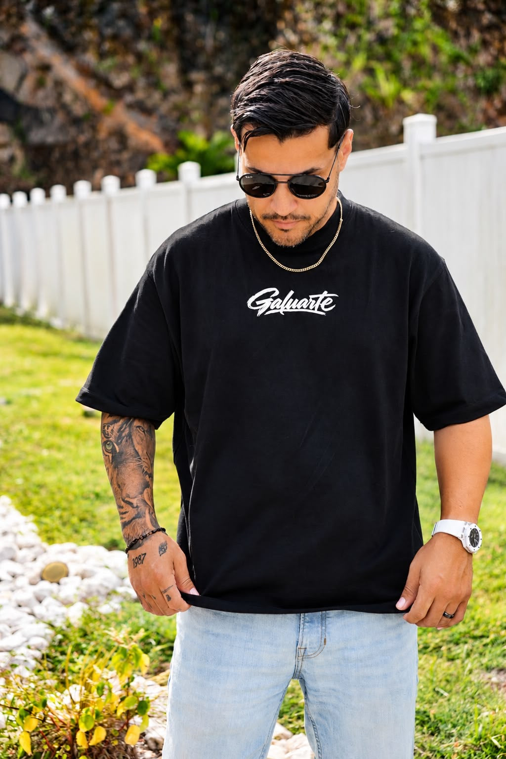 Galuarte x Michael Flores x Nelson Madera — Puerto Rico “Con Olor y Sin Filtro” Tee - Oversized