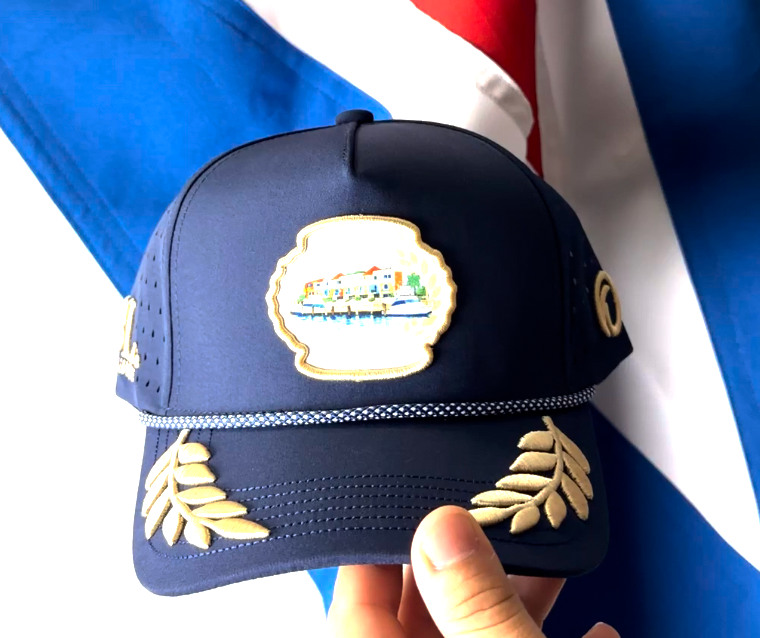 Boquerón Bay Navy Blue Performance Trucker Cap
